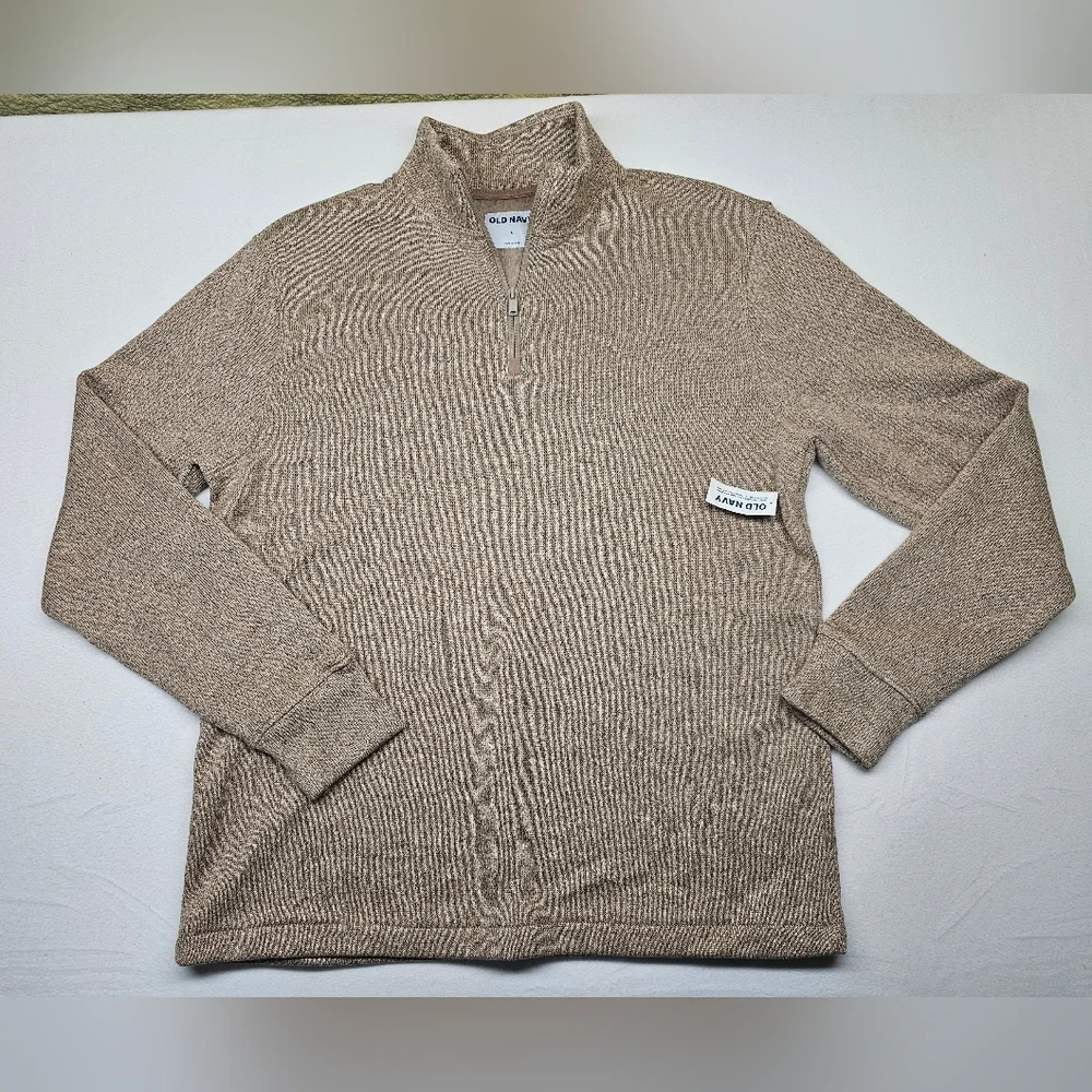 Old Navy Men's Tan Fleece‎ Sweater
